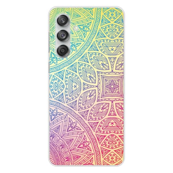 Tryckt silikonfodral som är kompatibelt med Samsung Galaxy M55 5G Mandala Pastell