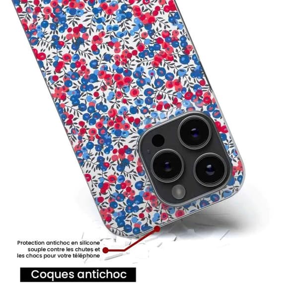 Tryckt silikonfodral kompatibelt Samsung Galaxy A35 5G Liberty Wiltshire Blue