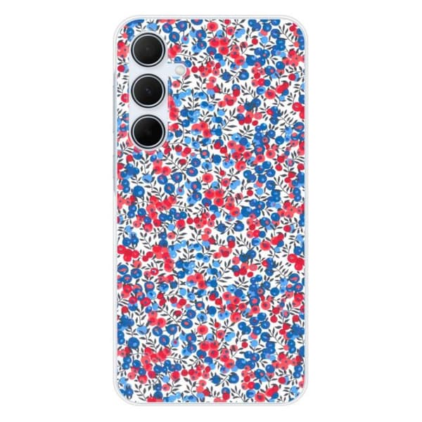 Tryckt silikonfodral kompatibelt Samsung Galaxy A35 5G Liberty Wiltshire Blue