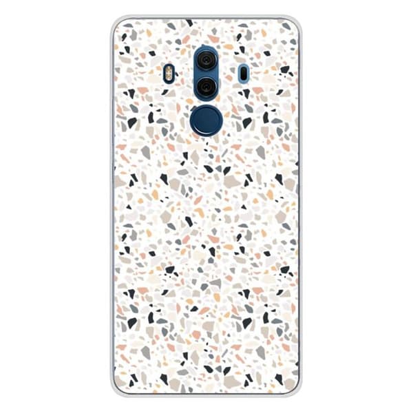 Tryckt silikonfodral som är kompatibelt med Huawei Mate 10 Pro Terrazzo färg