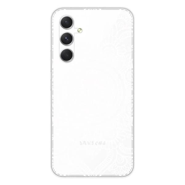 Silikonfodral med tryck - 1001 fodral - Samsung Galaxy A54 5G - Vit mandala - Optimal skydd - TPU Gel