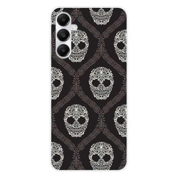 Tryckt silikonfodral som är kompatibelt med Samsung Galaxy A05S Floral skalle