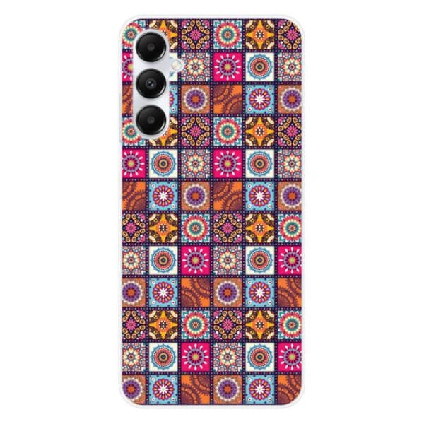 Tryckt silikonfodral som är kompatibelt med Samsung Galaxy A05S Patchwork Mandala