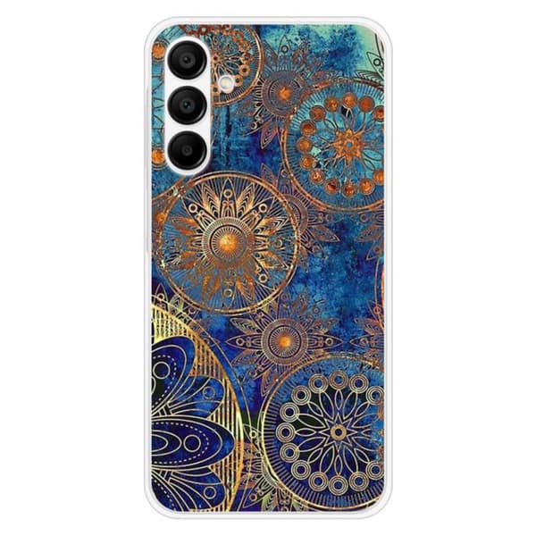 Siliconeklädd - 1001 skal - Samsung Galaxy A15 - Blå mandala - Optimal skydd - TPU Gel