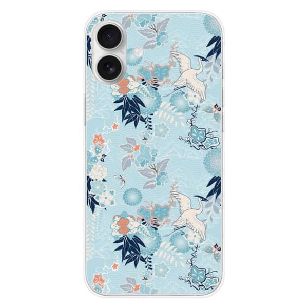Siliconfodraltryckt - 1001 skal - Apple iPhone 16 Plus - Flerfärgad - Kimono-mönster - Halvstyv