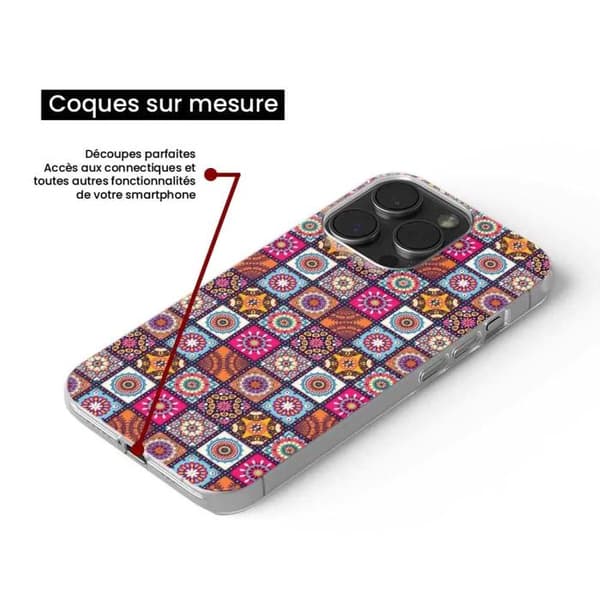 Siliconefodral med tryck - 1001 fodral - Samsung Galaxy A25 - Patchwork Mandala - Flerfärgad - Halvstyv