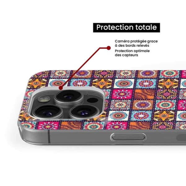 Siliconefodral med tryck - 1001 fodral - Samsung Galaxy A25 - Patchwork Mandala - Flerfärgad - Halvstyv