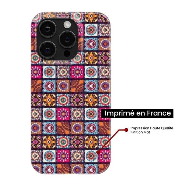Siliconefodral med tryck - 1001 fodral - Samsung Galaxy A25 - Patchwork Mandala - Flerfärgad - Halvstyv