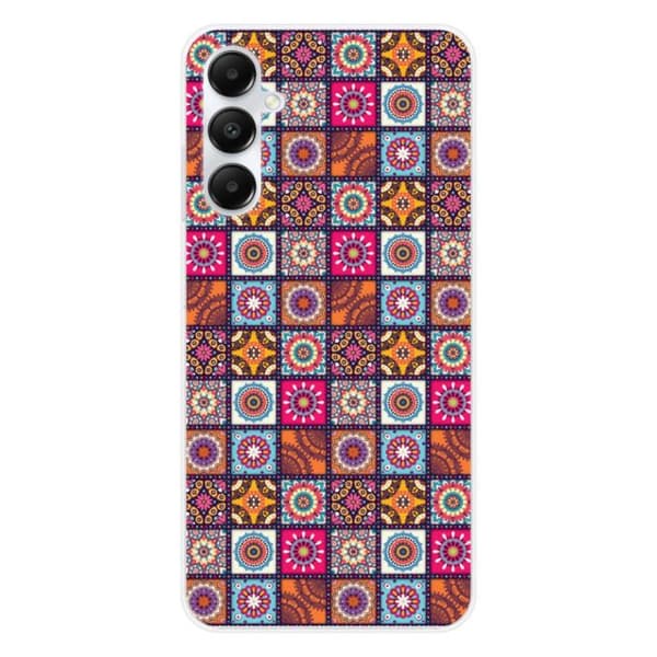 Siliconefodral med tryck - 1001 fodral - Samsung Galaxy A25 - Patchwork Mandala - Flerfärgad - Halvstyv