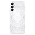 Miniatyrbild 1 av 6: Silikonfodral med tryck - 1001 fodral - Samsung Galaxy A25 - Vit mandala - Optimal skydd - TPU Gel