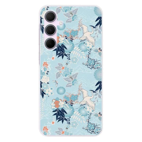 Silicone-skal med tryck - 1001 skal - Samsung Galaxy A55 5G - Flerfärgad - Kimono-mönster - Halvstyv