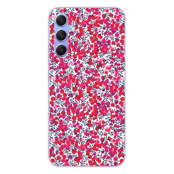 Silicone-fodral med tryck - 1001 fodral - Samsung Galaxy A34 5G - Liberty Wiltshire Röd - Optimal skydd