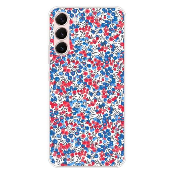 Tryckt silikonfodral kompatibelt Samsung Galaxy S23 Plus Liberty Wiltshire Blue