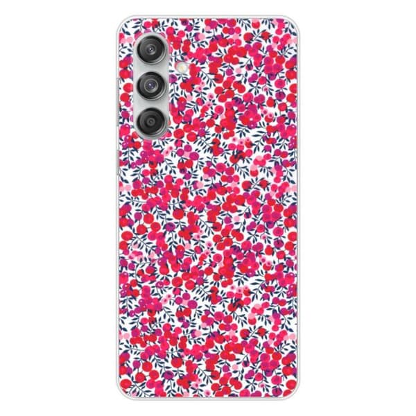 Tryckt silikonfodral kompatibelt Samsung Galaxy M55 5G Liberty Wiltshire Röd