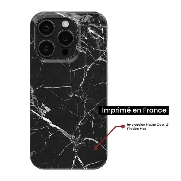 Tryckt silikonfodral som är kompatibelt med Apple iPhone 16 Plus Black Marble