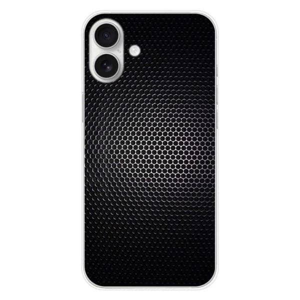 Tryckt silikonfodral som är kompatibelt med Apple iPhone 16 Plus Dark Metal