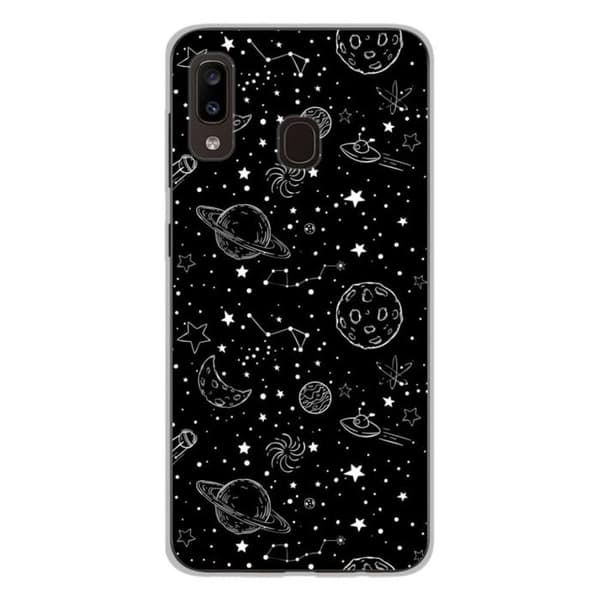 Tryckt silikonfodral som är kompatibelt med Samsung Galaxy A20e Galaxy draw