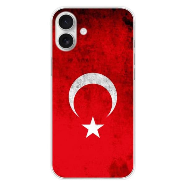 Tryckt silikonfodral kompatibelt Apple iPhone 16 Plus Türkiye Flag