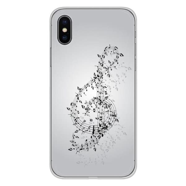 Tryckt silikonfodral som är kompatibelt med Apple iPhone X iPhone XS Valse des notes