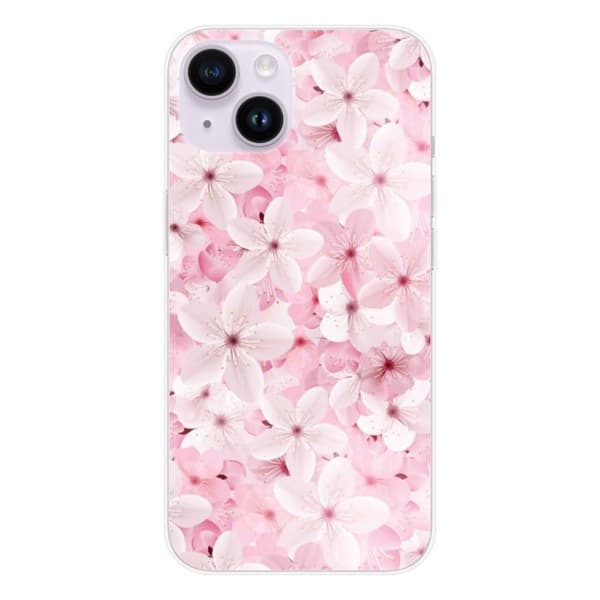 Tryckt silikonfodral som är kompatibelt med Apple iPhone 14 Sakura
