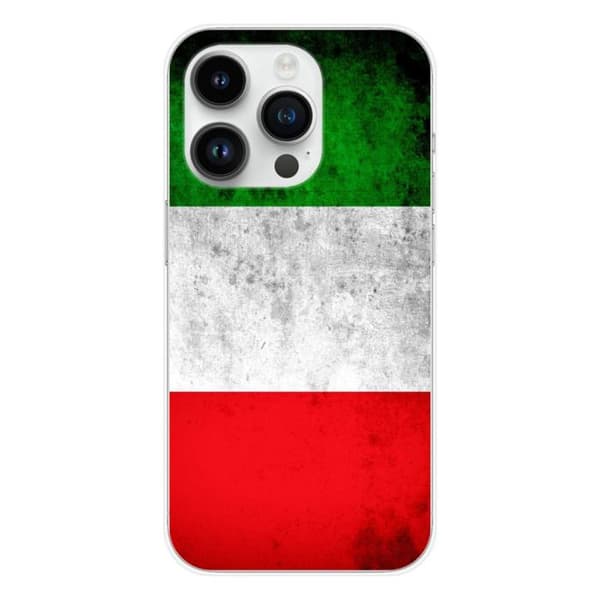 Tryckt silikonfodral som är kompatibelt med Apple iPhone 15 Pro Italien flagga