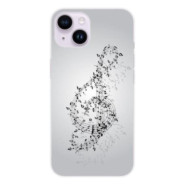Tryckt silikonfodral som är kompatibelt med Apple iPhone 15 Vals av noter