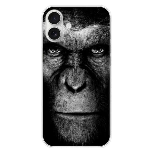 Tryckt silikonfodral som är kompatibelt med Apple iPhone 16 Plus Monkey