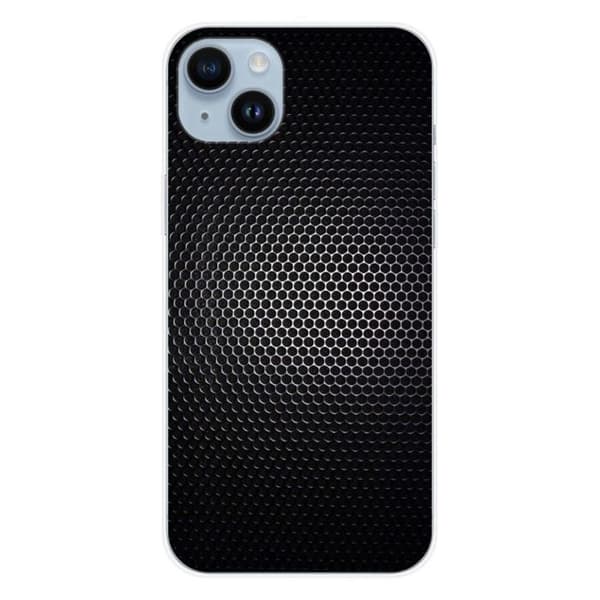 Tryckt silikonfodral som är kompatibelt med Apple iPhone 15 Plus Dark Metal
