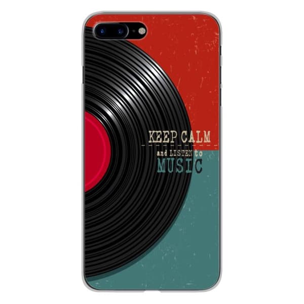 Siliconfodral med tryck - 1001 fodral - Apple iPhone 8 Plus - Transparent - Flera färger - Halvstyv