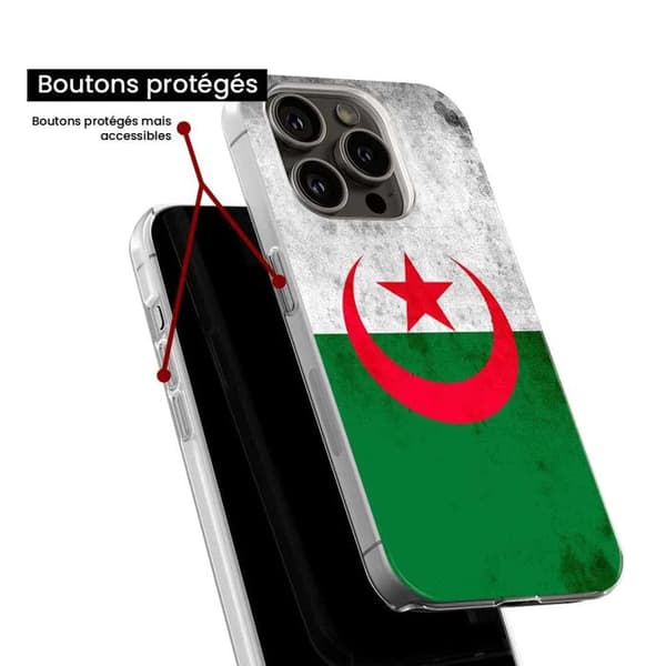 Siliconefodral med tryck - 1001 fodral - Google Pixel 7 - Algeriets flagga - Optimal skydd - Unik stil