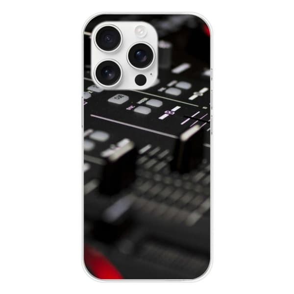 Tryckt silikonfodral som är kompatibelt med Apple iPhone 16 Pro DJ Mixer