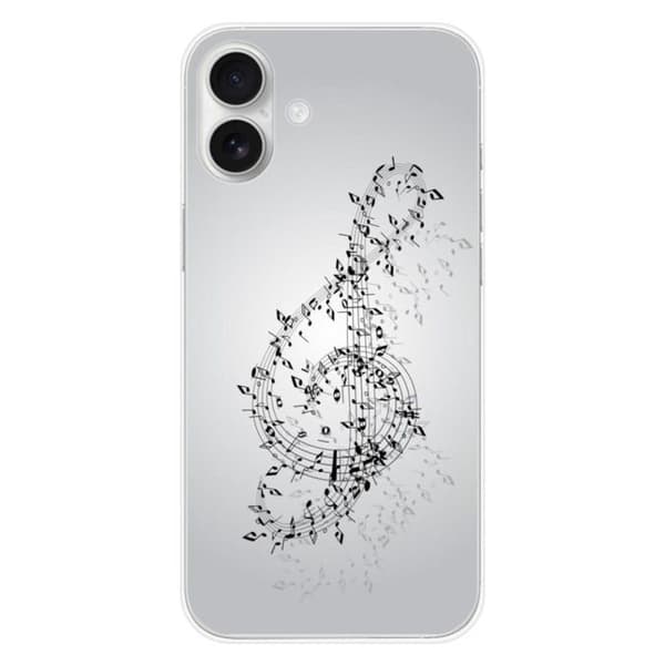 Tryckt silikonfodral som är kompatibelt med Apple iPhone 16 Plus Vals av noter