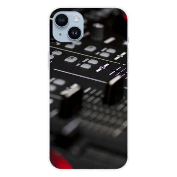 Tryckt silikonfodral som är kompatibelt med Apple iPhone 15 Plus DJ Mixer