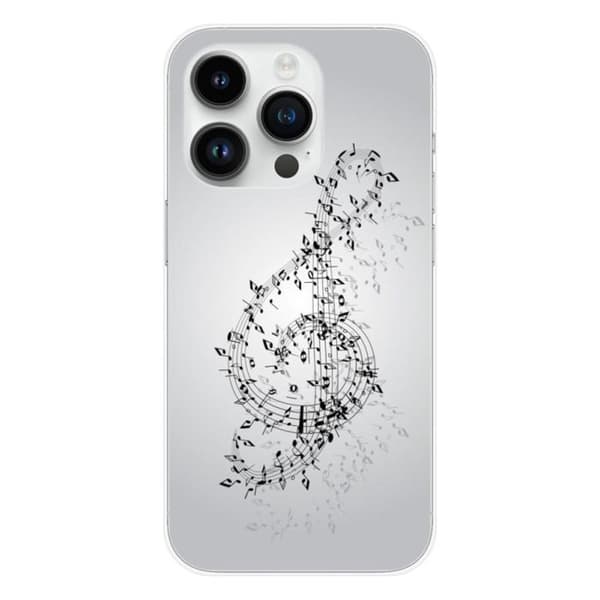 Tryckt silikonfodral som är kompatibelt med Apple iPhone 15 Pro Valse des notes