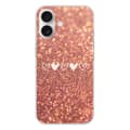 Miniatyrbild 1 av 6: Tryckt silikonfodral som är kompatibelt med Apple iPhone 16 Heart glitter