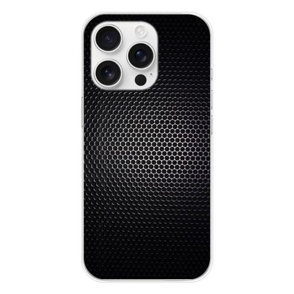 Tryckt silikonfodral som är kompatibelt med Apple iPhone 16 Pro Dark Metal
