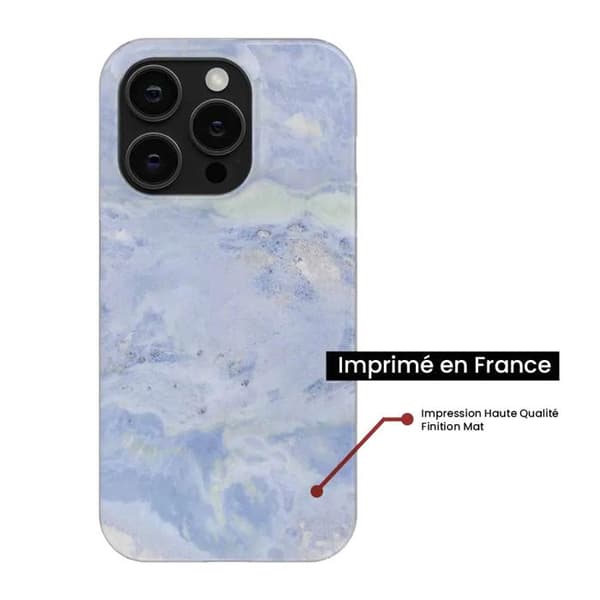 Tryckt silikonfodral som är kompatibelt med Apple iPhone 15 Blue Marble
