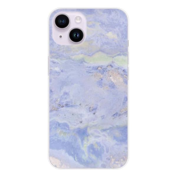 Tryckt silikonfodral som är kompatibelt med Apple iPhone 15 Blue Marble