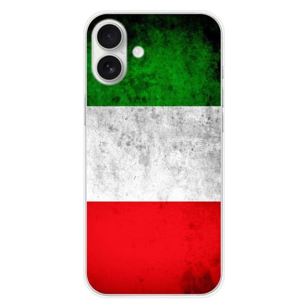 Tryckt silikonfodral som är kompatibelt med Apple iPhone 16 Plus Italiens flagga