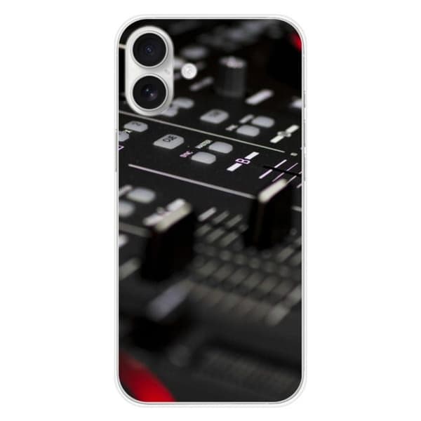 Tryckt silikonfodral som är kompatibelt med Apple iPhone 16 Plus DJ Mixer