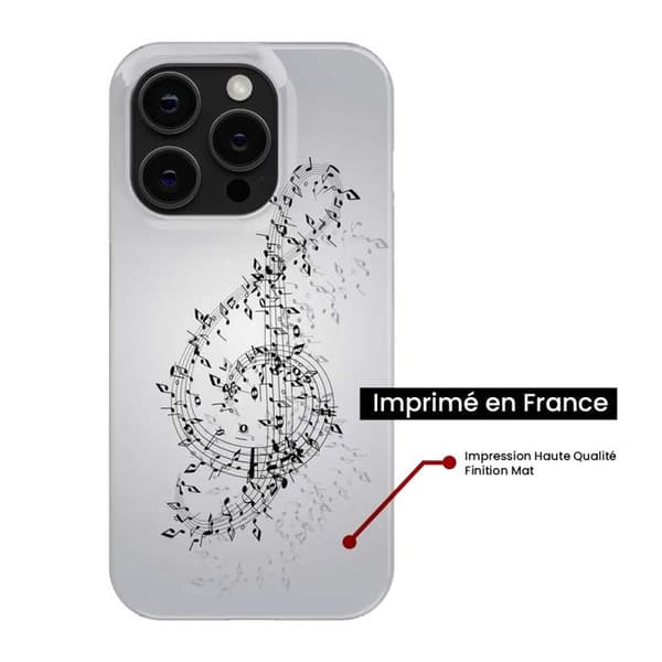 Tryckt silikonfodral som är kompatibelt med Apple iPhone 14 Plus Vals av noter