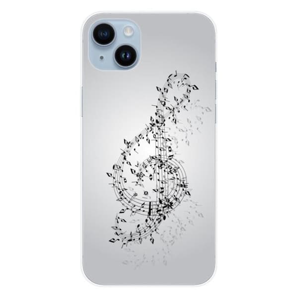 Tryckt silikonfodral som är kompatibelt med Apple iPhone 14 Plus Vals av noter