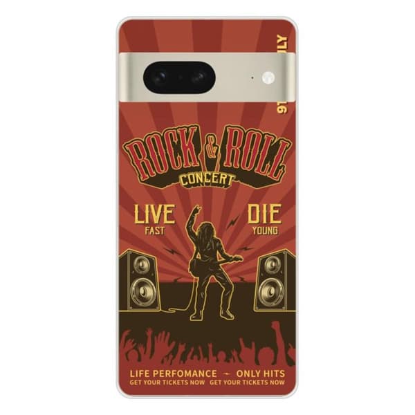 Silicone tryckta skal - 1001 skal - Google Pixel 7 - Flerfärgad - Rock and roll - Semi-rigid