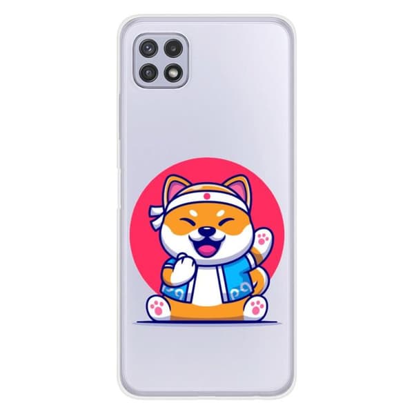Tryckt silikonfodral som är kompatibelt med Samsung Galaxy A22 5G Shiba ninja