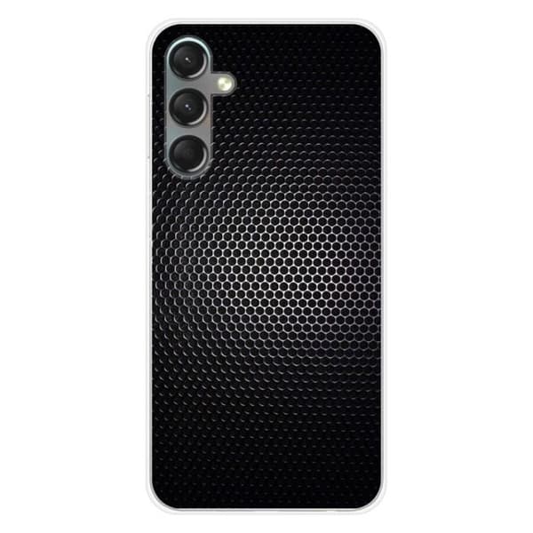 Tryckt silikonfodral som är kompatibelt med Samsung Galaxy A24 4G Dark Metal