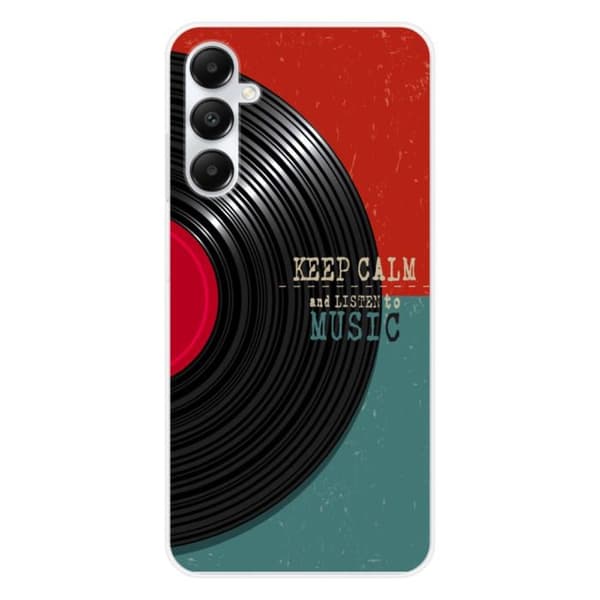 Siliconfodral med tryck - 1001 fodral - Samsung Galaxy A25 - Transparent - Flerfärgad - Motiv keep calm