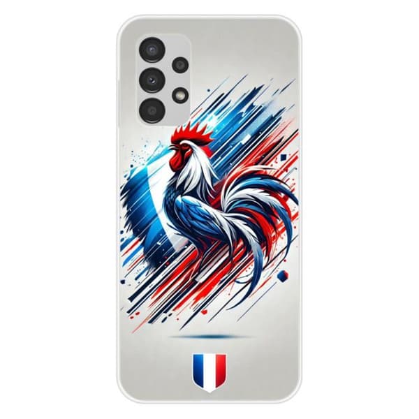 Tryckt silikonfodral som är kompatibelt med Samsung Galaxy A13 4G French Rooster