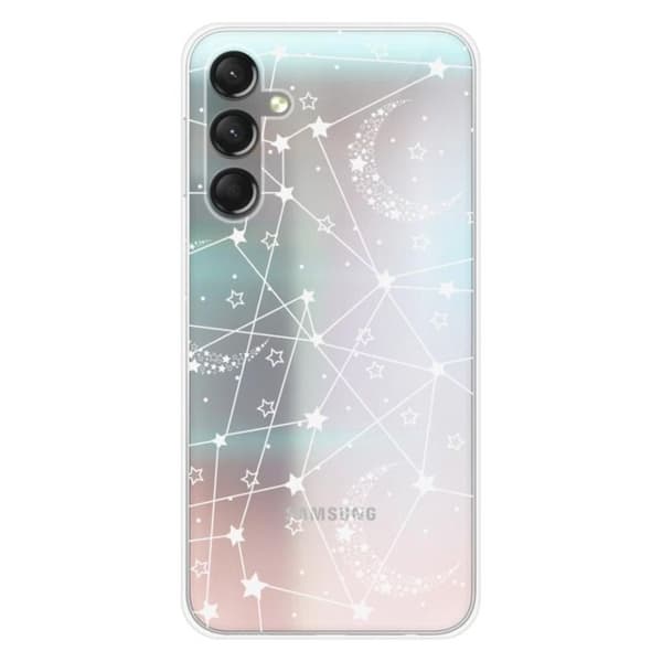 Tryckt silikonfodral som är kompatibelt med Samsung Galaxy A24 4G Starry-linjer