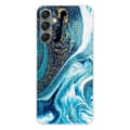 Miniatyrbild 1 av 6: Tryckt silikonfodral som är kompatibelt med Samsung Galaxy A24 4G Glitter Blue Marble