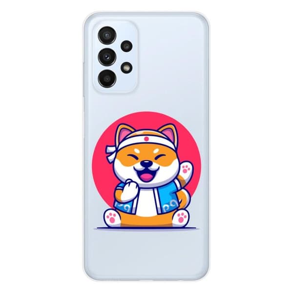 Tryckt silikonfodral kompatibelt med Samsung Galaxy A23 4G Galaxy A23 5G Shiba ninja